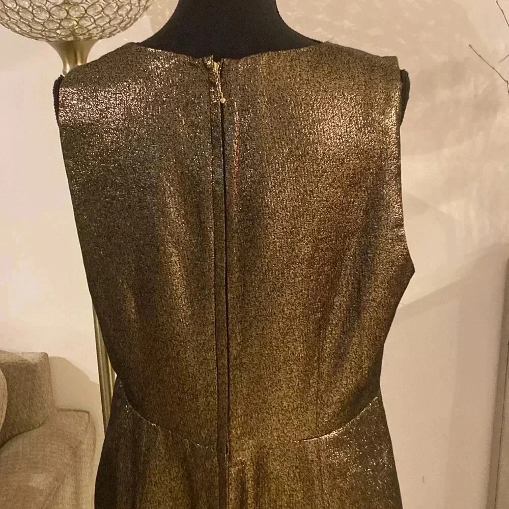 Kate Spade ♠️ metallic gold dress size 14